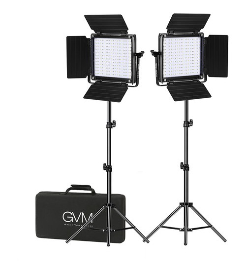 Paket Studio GVM 800D-RGB 2 Video Light Kit